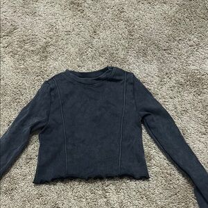 Women's Black Long Sleeve Top